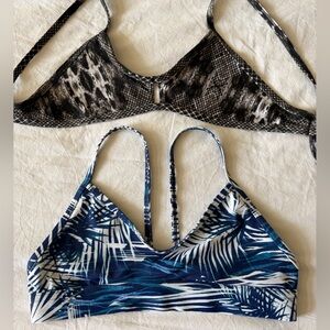 Jolyn Patterned Bikini Tops - both size small - GUC
